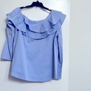 Calvin Klein mid sleeve shirt.  One should can be worn down to show shoulder.